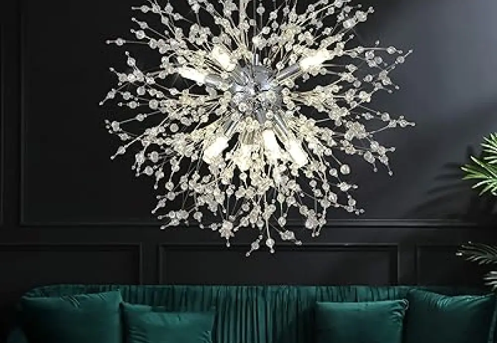 large crystal chandelier